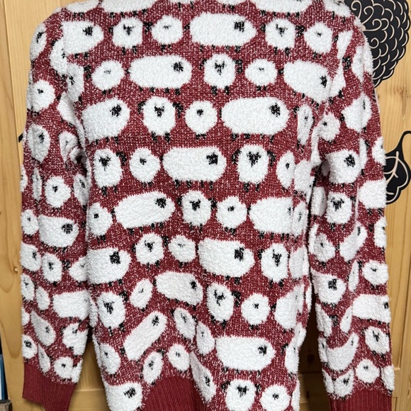 Ricki's Red and Cream Knit Sheep Sweater - Picture 6 of 9